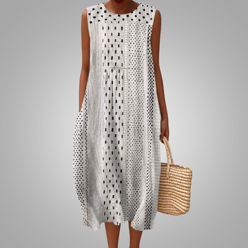 Nora | Vestito a Pois Monocromatico