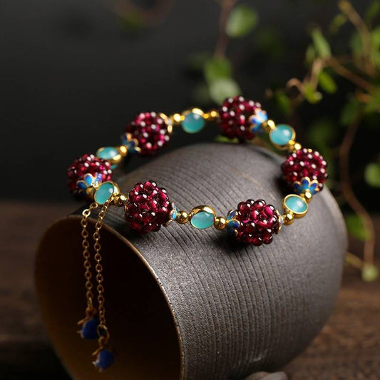 Bracciale di Pietra Naturale con Bacche