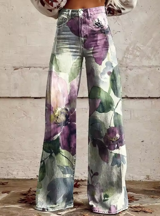 Alessia - Pantaloni Boho Retro Chic