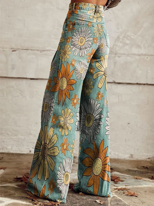 Cirilla - Pantaloni Palazzo Floreali