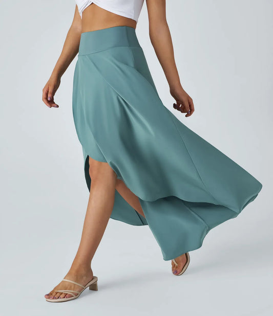 Natalia | Gonna Elegante e Confortevole con Spacco Turchese
