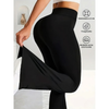 Pantaloni Flared a Vita Alta in Nero