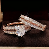 Lea - Set di Anelli con Splendente Lucentezza in Oro 18k