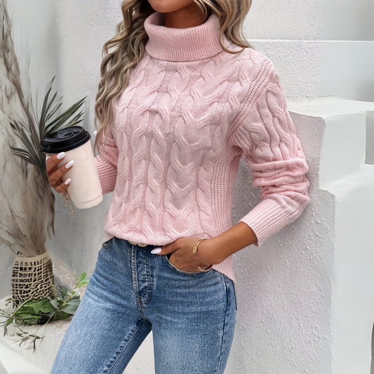 AMELIA – MAGLIONE A COLLO ALTO ELEGANTE IN MAGLIA