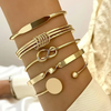 Zita - Set di bracciali con dettagli a nodo in oro 18k