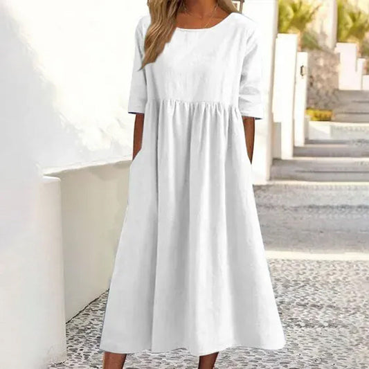 Sophie - Abito Midi in Lino e Cotone