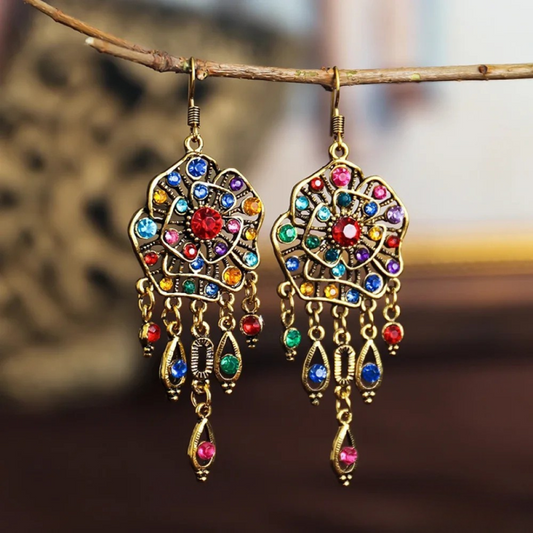 Orecchini mandala vintage colorati