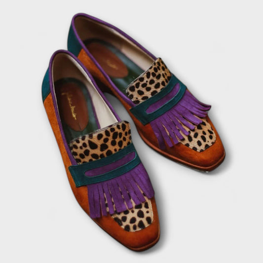 Fallon – Mocassino Marrone con Stampa Leopardo
