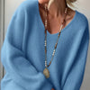 Maglia Soffice con Scollo a V e Spalla Scesa