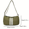 Borsa a Tracolla Casual a Righe da Donna