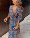 Dineke - Vestito elegante con maniche lunghe e stampa floreale