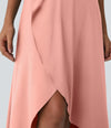Natalia | Gonna Elegante e Confortevole con Spacco Rosa