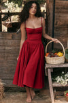Nina - Abito Midi Senza Maniche con Corsetto
