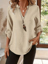 Blusa Fluida con Scollo Aperto