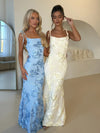LILY - Abito Maxi Floreale Con Spalline Regolabili