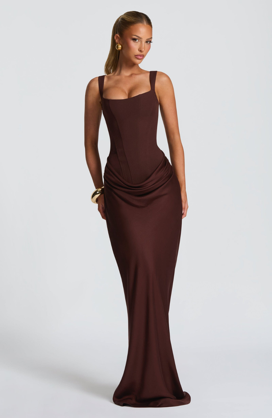 ABITO LUNGO CORSET DRAPEATO