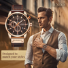 Orologio Elegante al Quarzo con Cinturino in Pelle