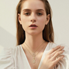 Melina - Set di collana con Moissanite e Iniziale in Oro 18k