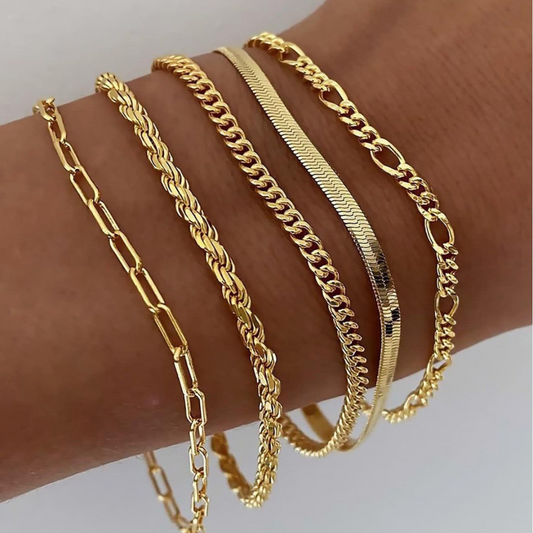 Märta - Set di bracciali in oro 16k