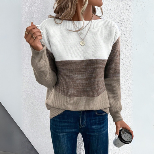CLARA – MAGLIONE ELEGANTE A TRE COLORI