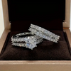 Lea - Set di Anelli con Splendente Lucentezza in Oro 18k