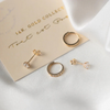 Naja - Set di Orecchini con Pietre Brillanti in Oro 14k