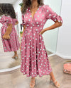 30 Fania | Polka Dots V-Neck Dress