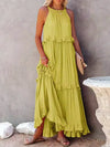 Ilona - Abito a Collo Halter con Volant e Maxi Tasche