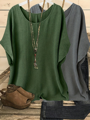 Set di 2 Bluse Morbide con Maniche Ampie