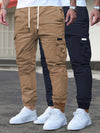 2 pezzi Pantaloni Cargo da Uomo - Tasche Multifunzionali, Coulisse Regolabile, Adatti per Abbigliamento Casual e Formale in Tutte le Stagioni - Ottimo Regalo di Compleanno/Natale - Lavabile in Lavatrice e Durevole, un Must-have per gli Appassionati di Att