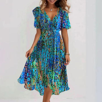 Leviana™ | Abito Midi Floreale Elegante