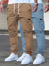 2 pezzi Pantaloni Cargo da Uomo - Tasche Multifunzionali, Coulisse Regolabile, Adatti per Abbigliamento Casual e Formale in Tutte le Stagioni - Ottimo Regalo di Compleanno/Natale - Lavabile in Lavatrice e Durevole, un Must-have per gli Appassionati di Att