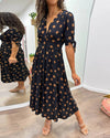 30 Fania | Polka Dots V-Neck Dress
