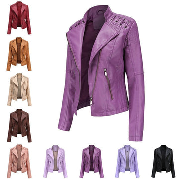 Ameliora - Giacca in Pelle Casual Elegante