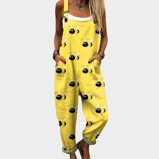 Pantaloni Salopette Stampati Comodi