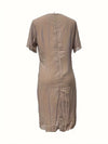 Allegra™ – Abito Midi in Chiffon con Collo a Barchetta & Volant