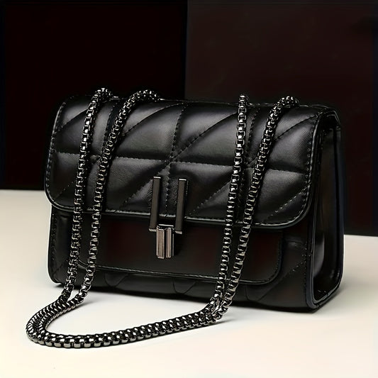 Borsa a Tracolla Mini Tartan Elegante Nera