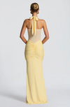 ABITO LUNGO HALTER RUFFLE