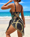 Marina | Costume Intero Push-up con Gonna da Spiaggia