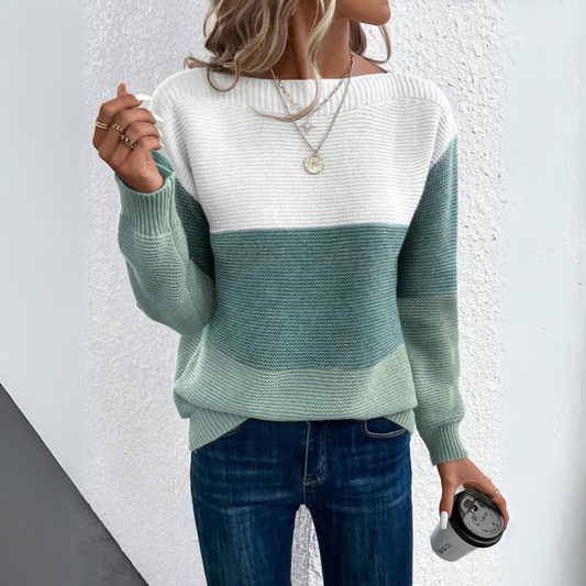 CLARA – MAGLIONE ELEGANTE A TRE COLORI