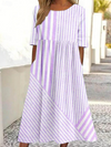 Leviana™ | Abito in Cotone a Righe Confortevole