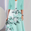Sienna™ – Set Elegante con Giacca Leggera & Abito Midi • Stampa Floreale