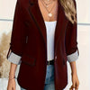 Blazer Leggero Monopetto con Manica Risvoltata