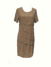 Allegra™ – Abito Midi in Chiffon con Collo a Barchetta & Volant