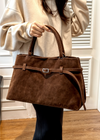 Borsa Celeste in Suede BB