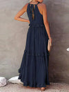 Ilona - Abito a Collo Halter con Volant e Maxi Tasche