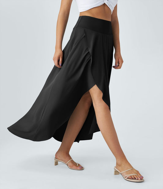 Natalia | Gonna Elegante e Confortevole con Spacco Nero