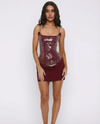 ABITO MINI CON PAILLETTES E SCHIENA A CORSETTO