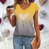 T-Shirt Stampata Cuore Sfumato