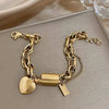 Isa - Bracciale Chunky con Cuore in Oro 18k